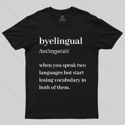 Bilingual Definition Geek T-Shirt Black / S