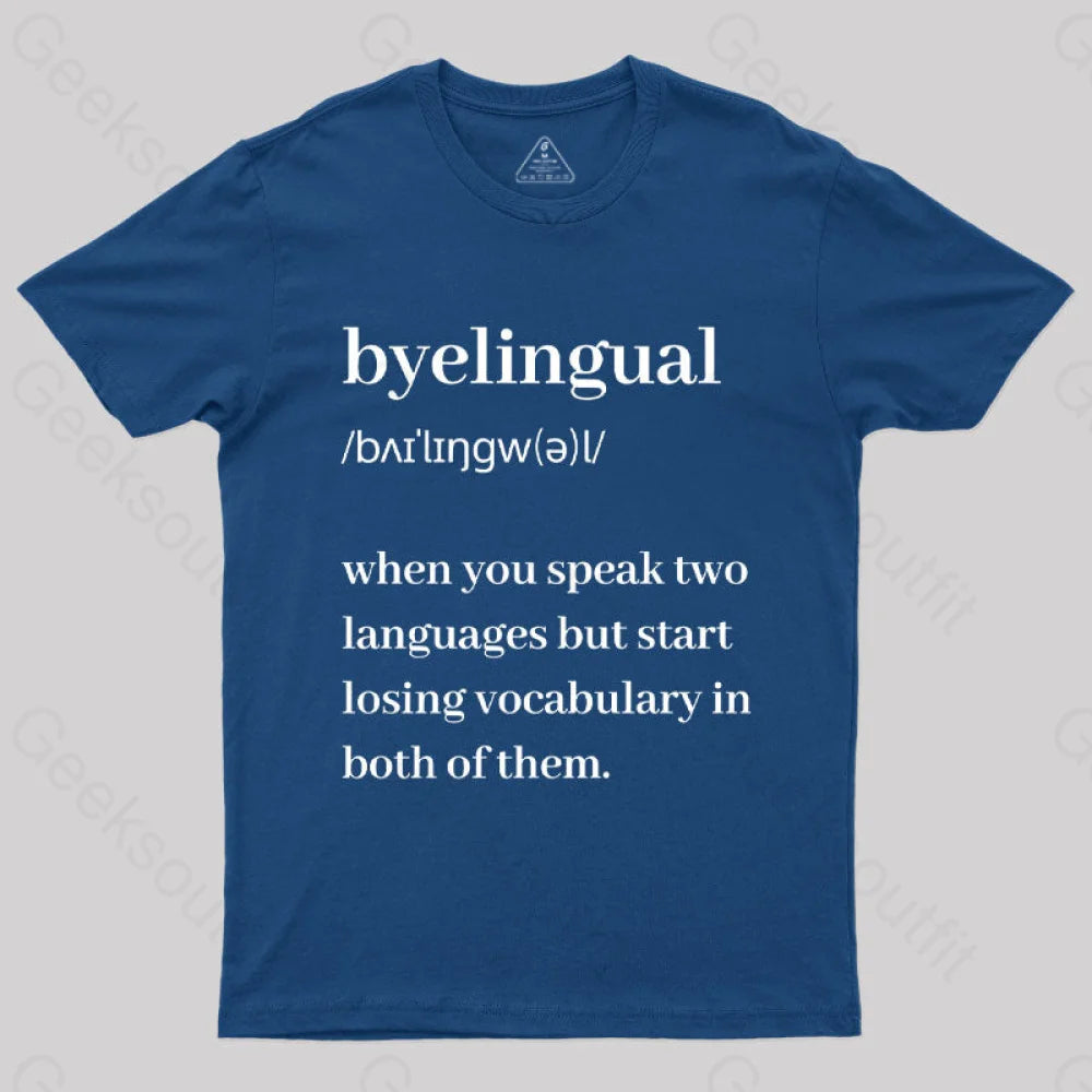 Bilingual Definition Geek T-Shirt Navy / S