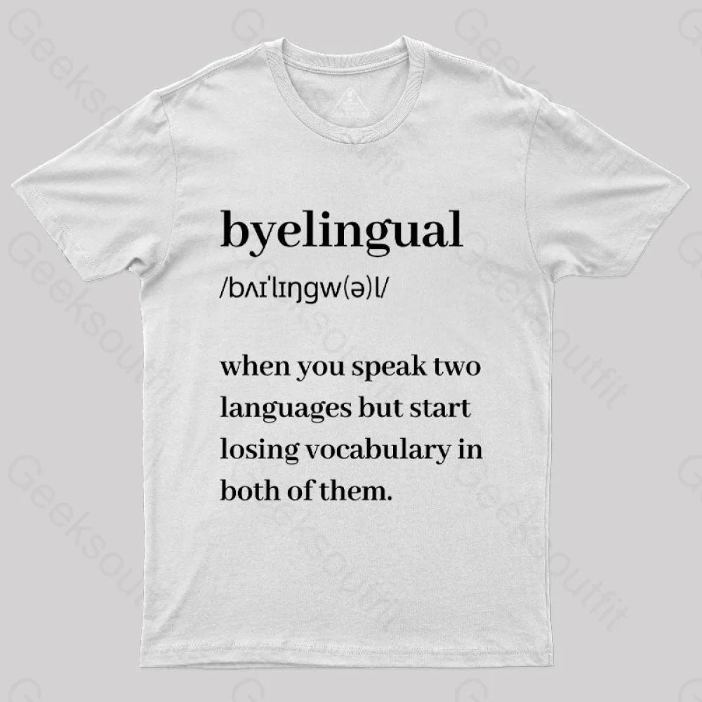 Bilingual Definition Geek T-Shirt White / S