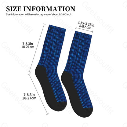 Binary Computer 1S And 0S Blue Men’s Socks