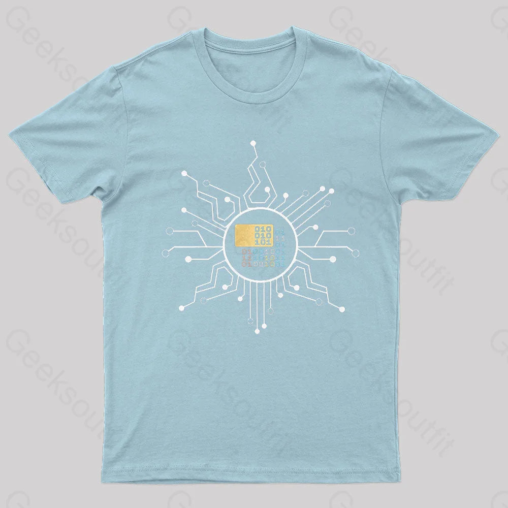 Binary Geek T-Shirt Light Blue / S