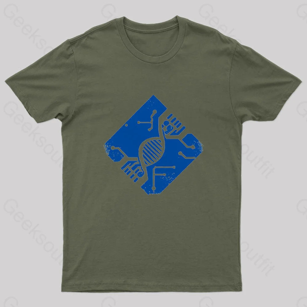 Biochip Nerd T-Shirt Army Green / S