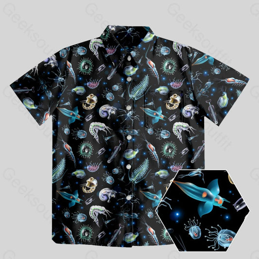 Biological Cell Button Up Pocket Shirt - Geeksoutfit