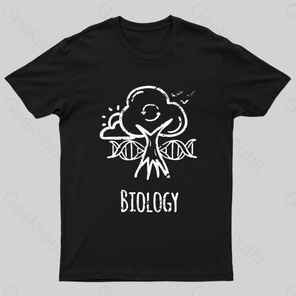 Biology Tree Nerd T-Shirt Black / S