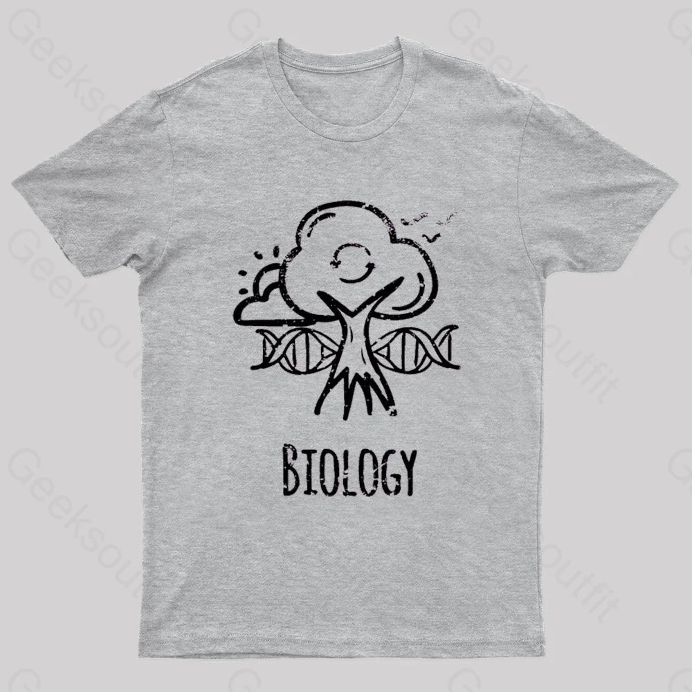 Biology Tree Nerd T-Shirt Grey / S