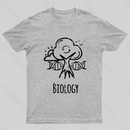 Biology Tree Nerd T-Shirt Grey / S