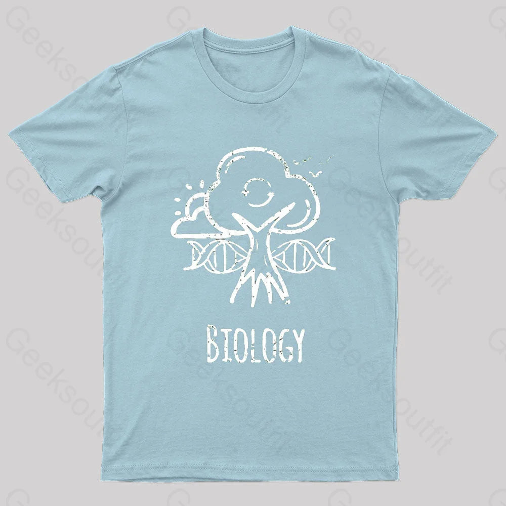 Biology Tree Nerd T-Shirt Light Blue / S