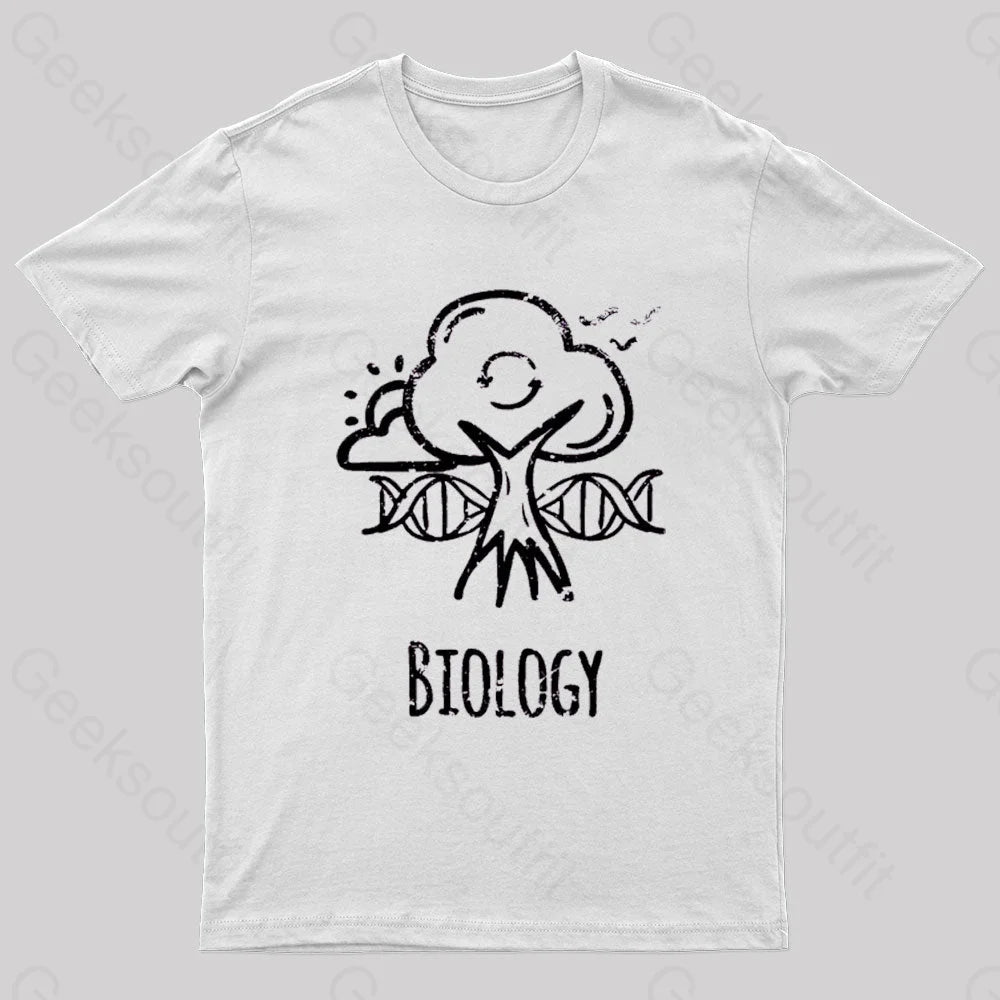 Biology Tree Nerd T-Shirt White / S