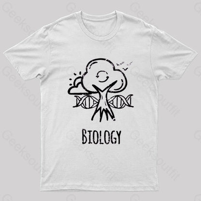 Biology Tree Nerd T-Shirt White / S