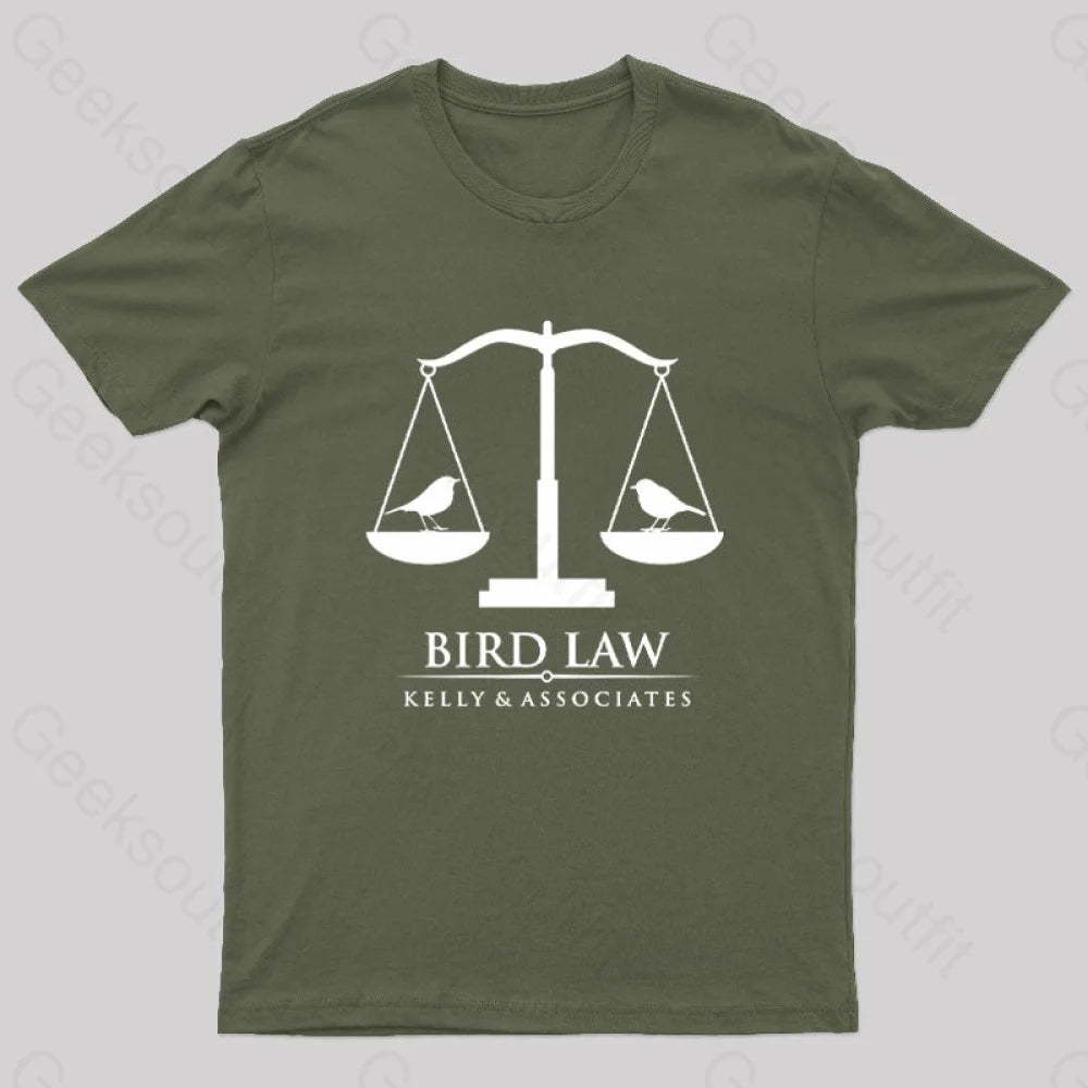 Bird Law Nerd T-Shirt Army Green / S