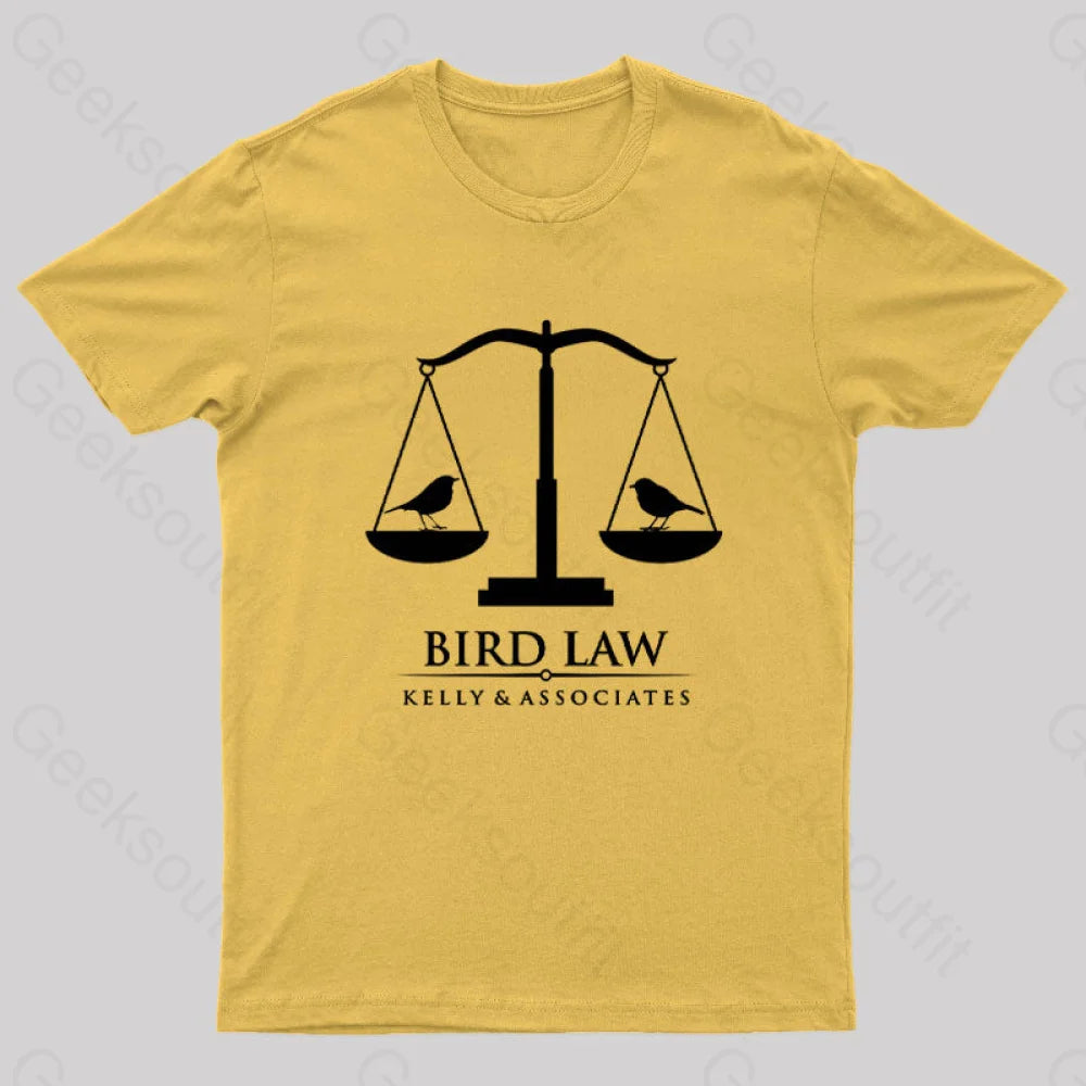 Bird Law Nerd T-Shirt Yellow / S