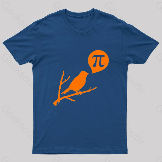 Bird Pi Nerd T-Shirt Navy / S