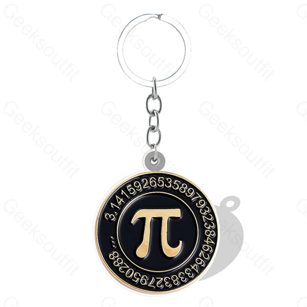 Black Chemistry Math Elements Keychain Qhx85