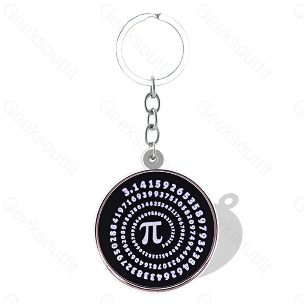 Black Chemistry Math Elements Keychain Qhx87