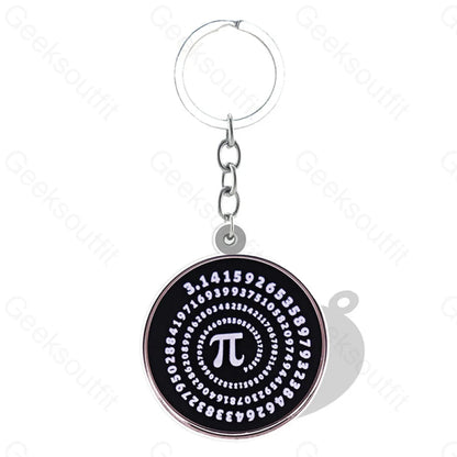 Black Chemistry Math Elements Keychain Qhx87