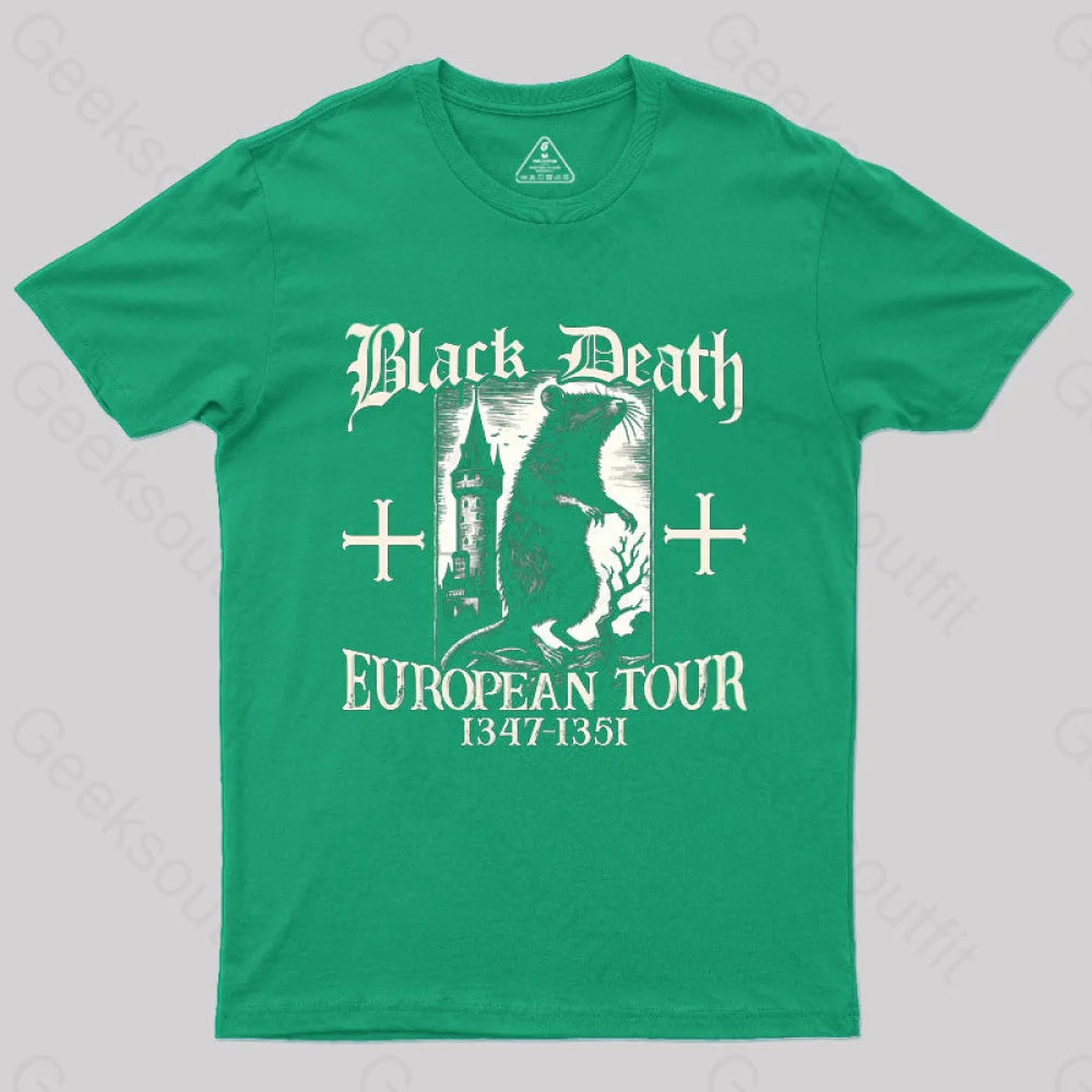 Black Death European Tour T-Shirt Green / S