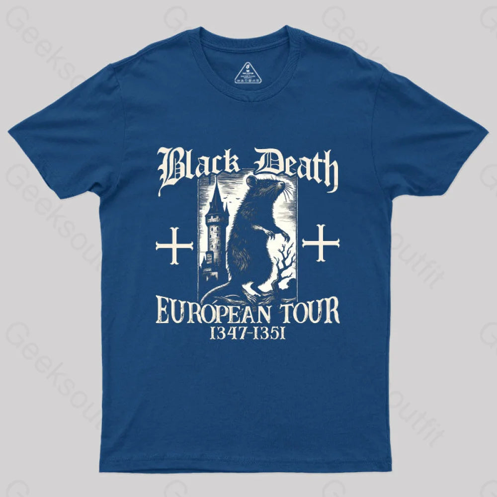 Black Death European Tour T-Shirt Navy / S