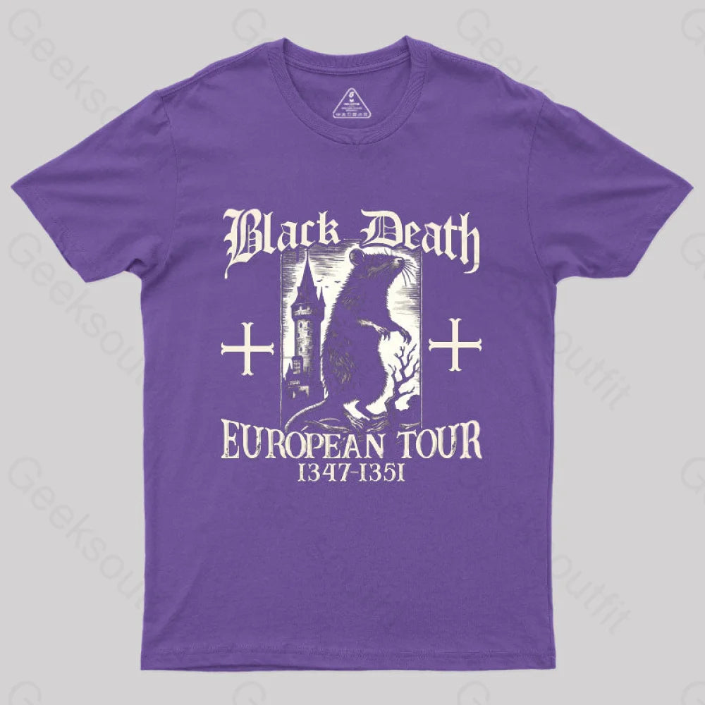 Black Death European Tour T-Shirt Purple / S