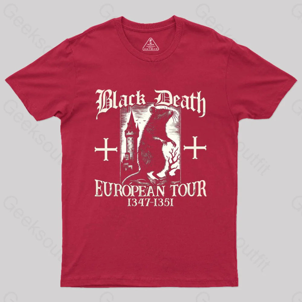 Black Death European Tour T-Shirt Red / S