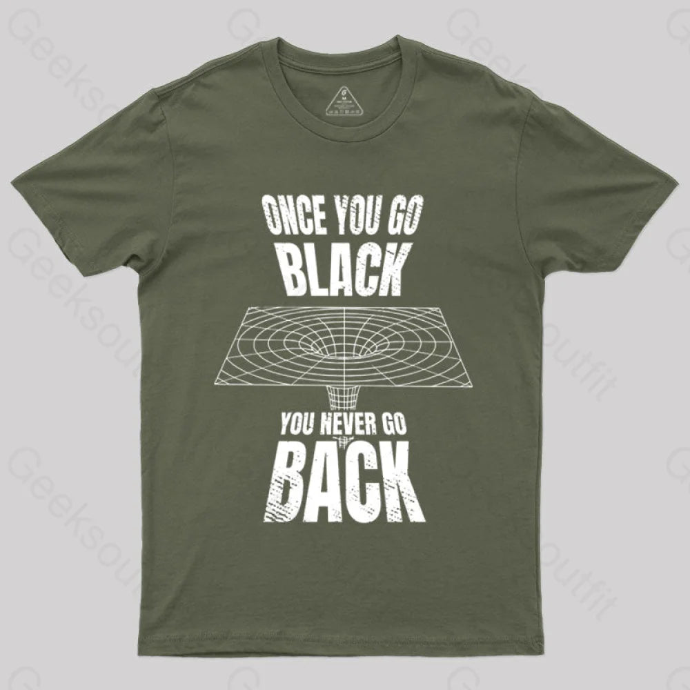 Black Hole Astrophysics Universe Science T-Shirt Army Green / S