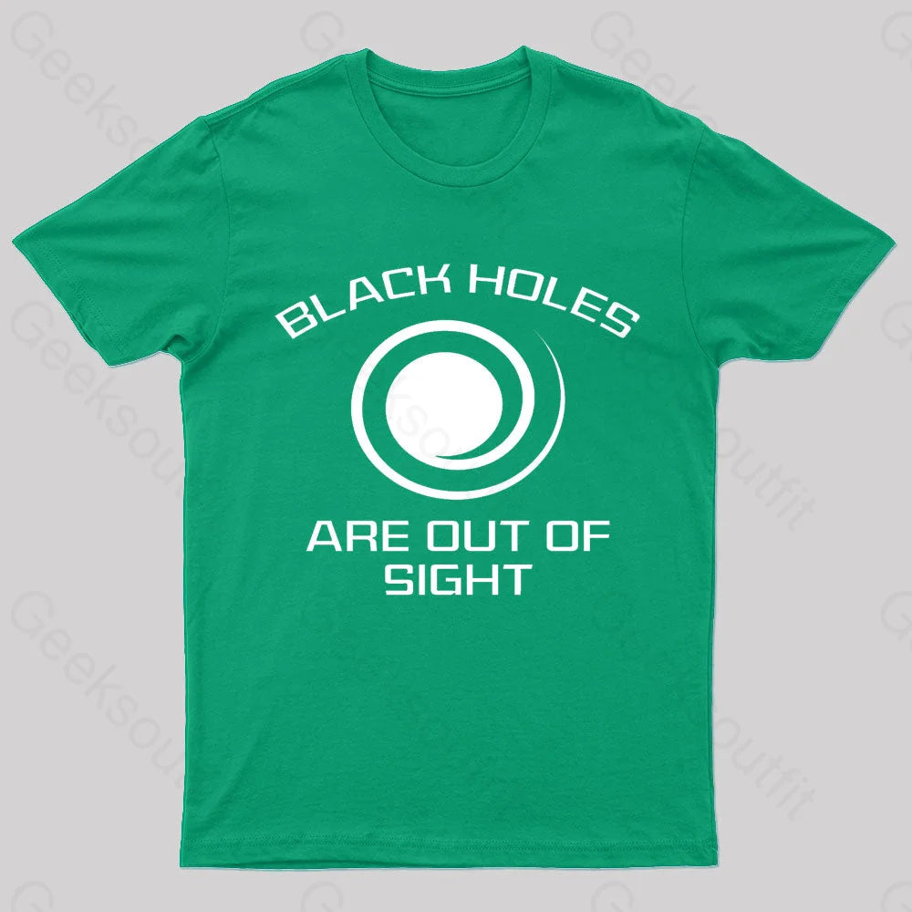 Black Holes Are Out Of Sight Nerd T-Shirt Green / S