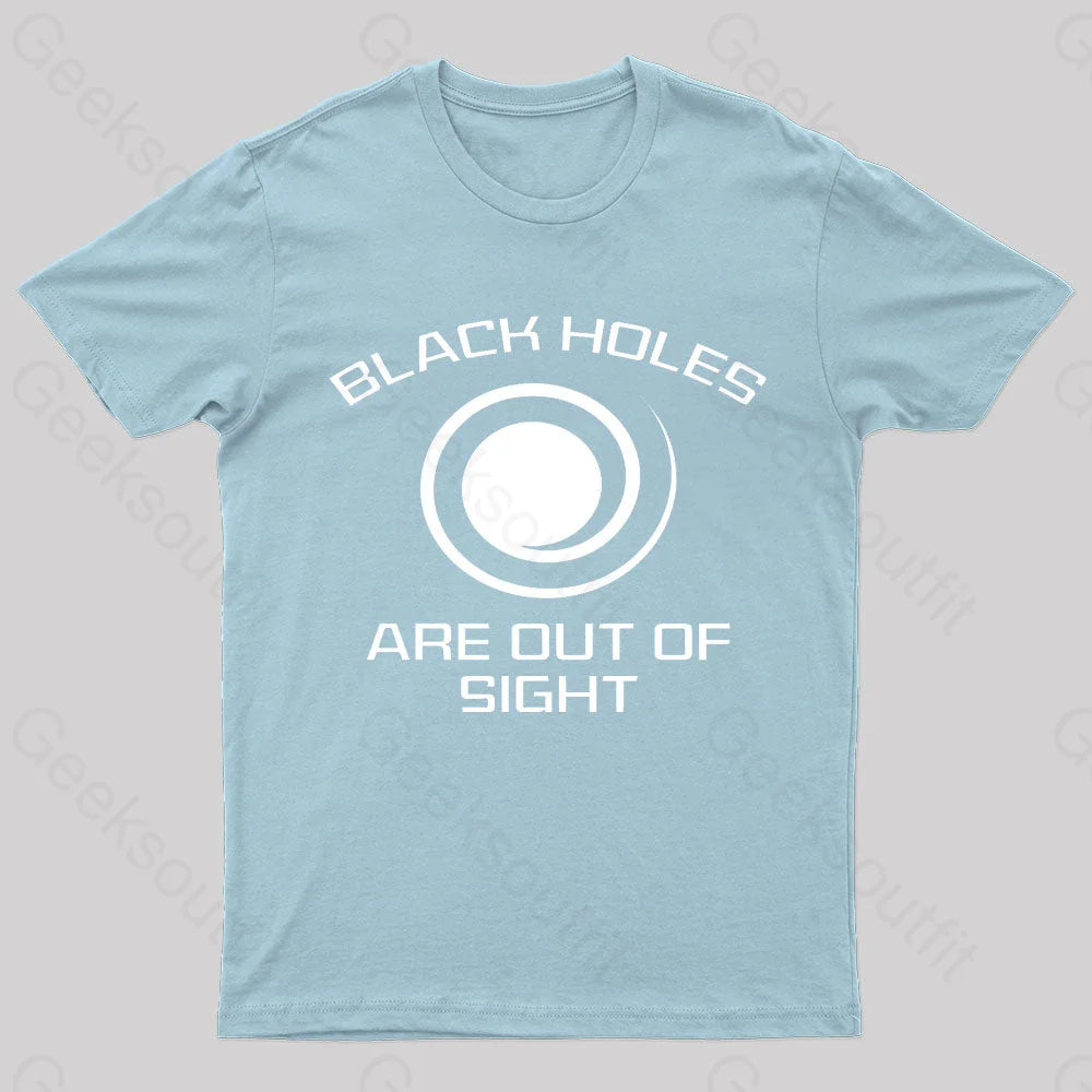 Black Holes Are Out Of Sight Nerd T-Shirt Light Blue / S