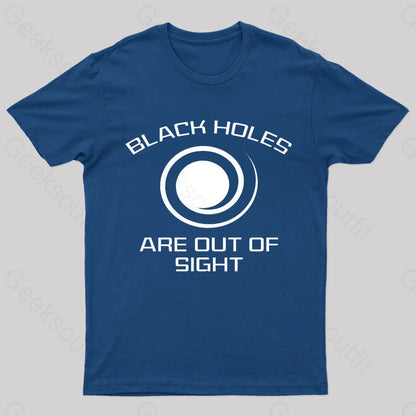 Black Holes Are Out Of Sight Nerd T-Shirt Navy / S