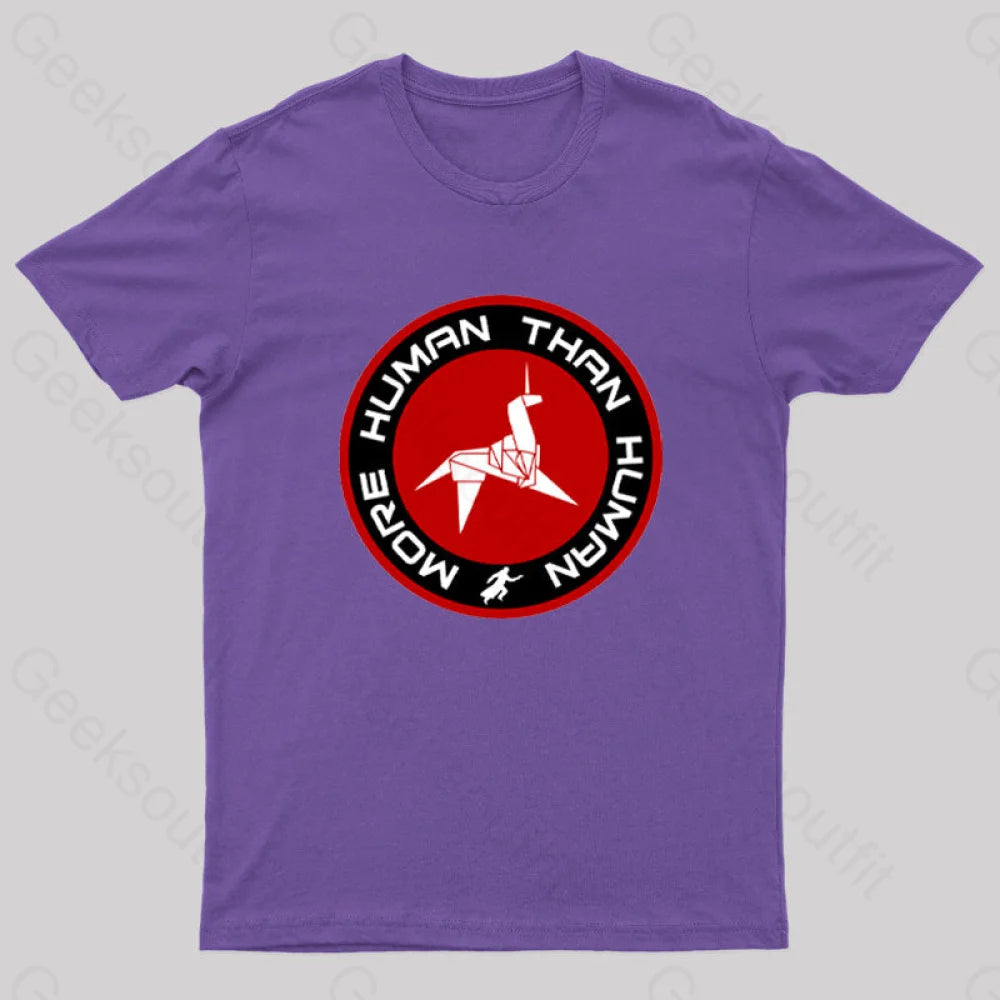 Blade Runner More Human Than Geek T-Shirt Purple / S