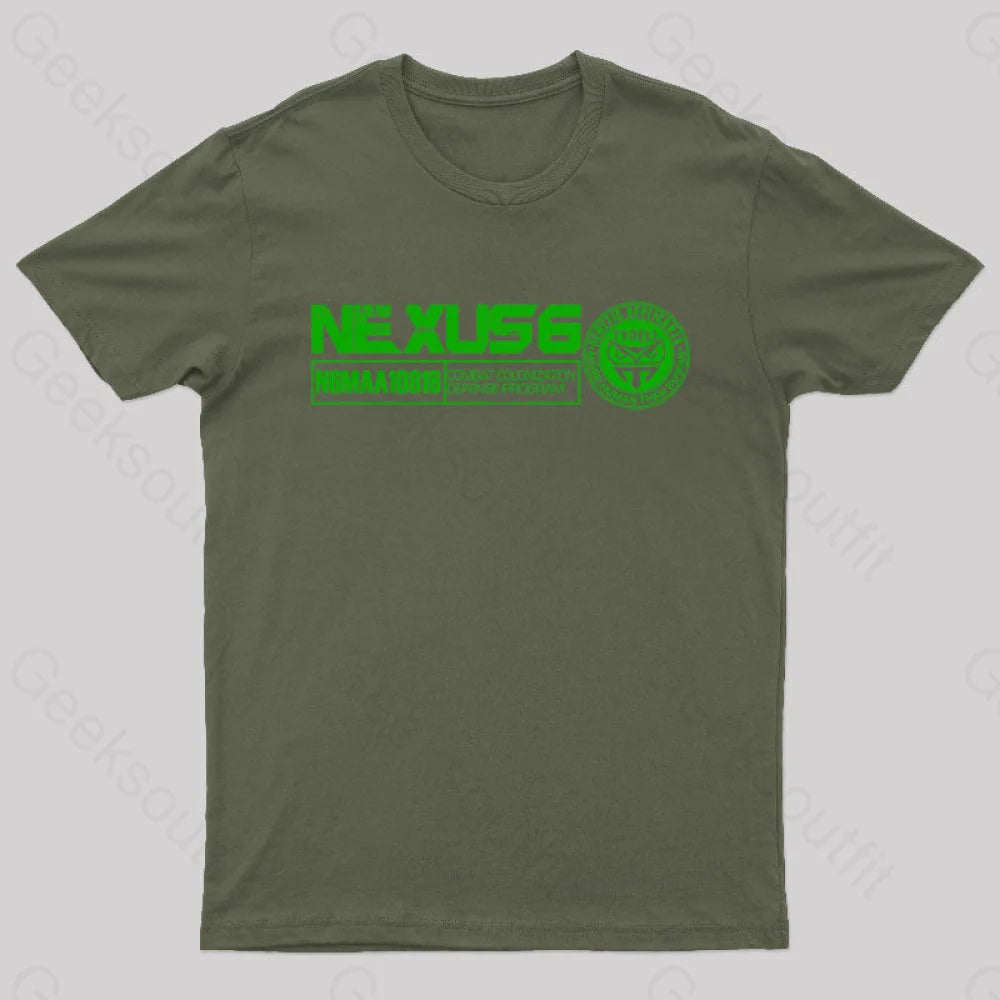 Blade Runner Nexus Geek T-Shirt Army Green / S