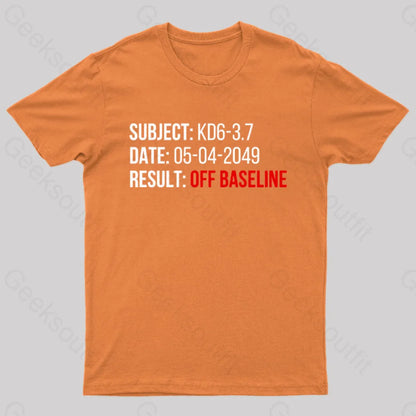 Blade Runner Off Baseline Nerd T-Shirt Orange / S