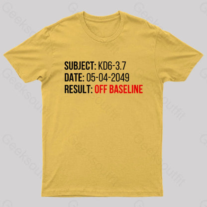 Blade Runner Off Baseline Nerd T-Shirt Yellow / S