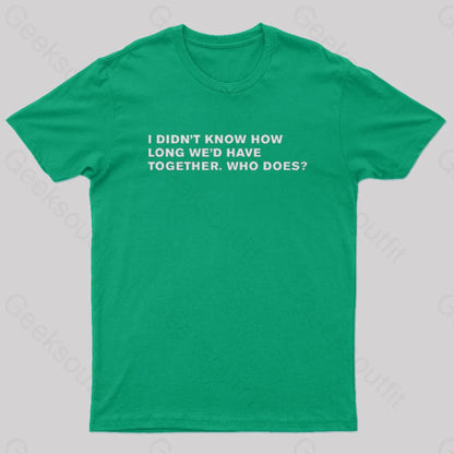 Blade Runner Quote Geek T-Shirt Green / S