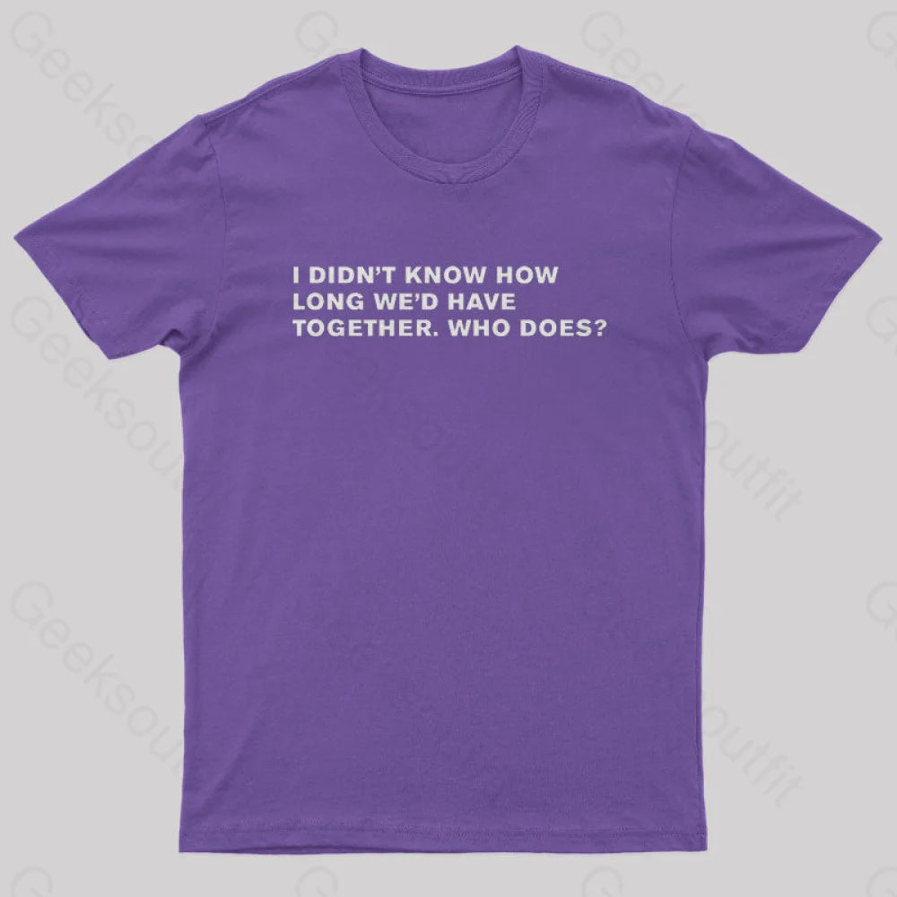 Blade Runner Quote Geek T-Shirt Purple / S