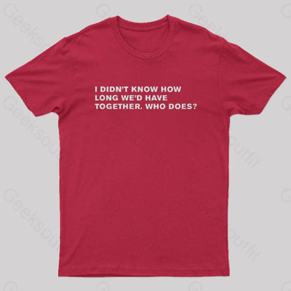 Blade Runner Quote Geek T-Shirt Red / S