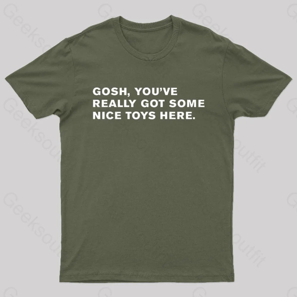 Blade Runner Quote Nerd T-Shirt Army Green / S