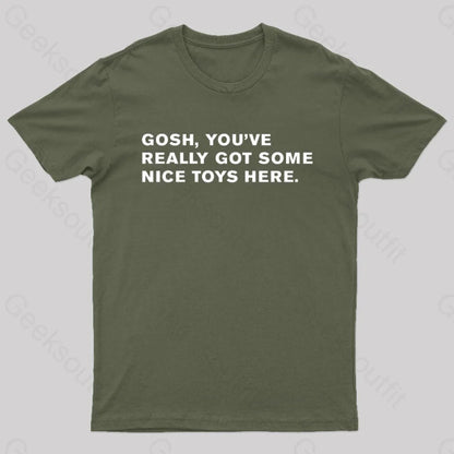 Blade Runner Quote Nerd T-Shirt Army Green / S