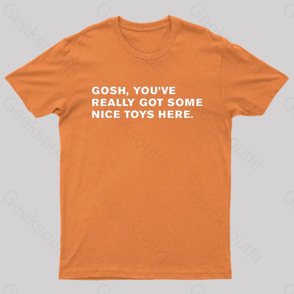 Blade Runner Quote Nerd T-Shirt Orange / S