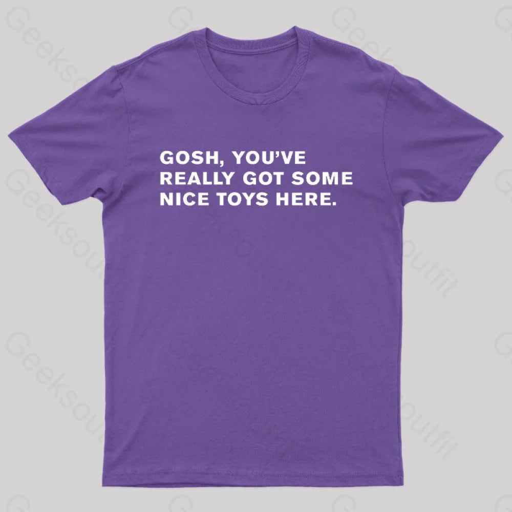 Blade Runner Quote Nerd T-Shirt Purple / S