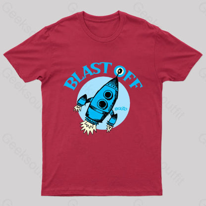 Blast Off Geek T-Shirt Red / S