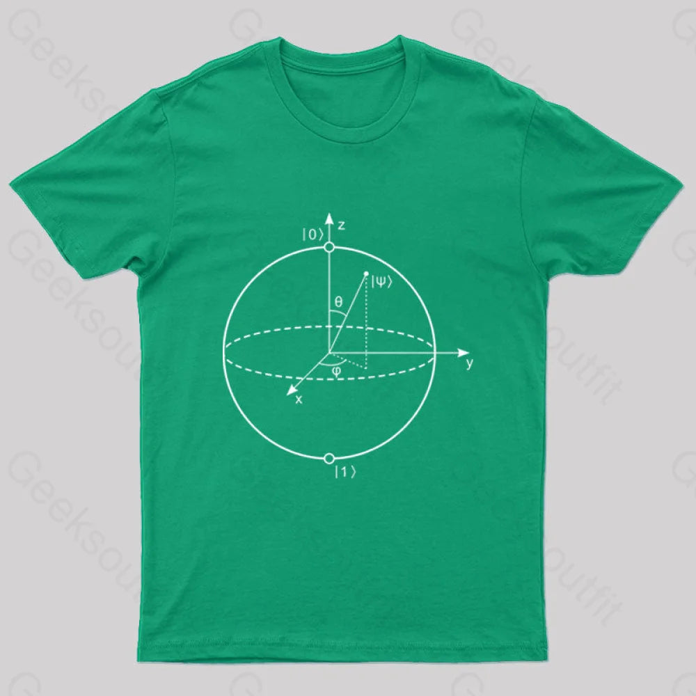 Bloch Sphere Geek T-Shirt Green / S