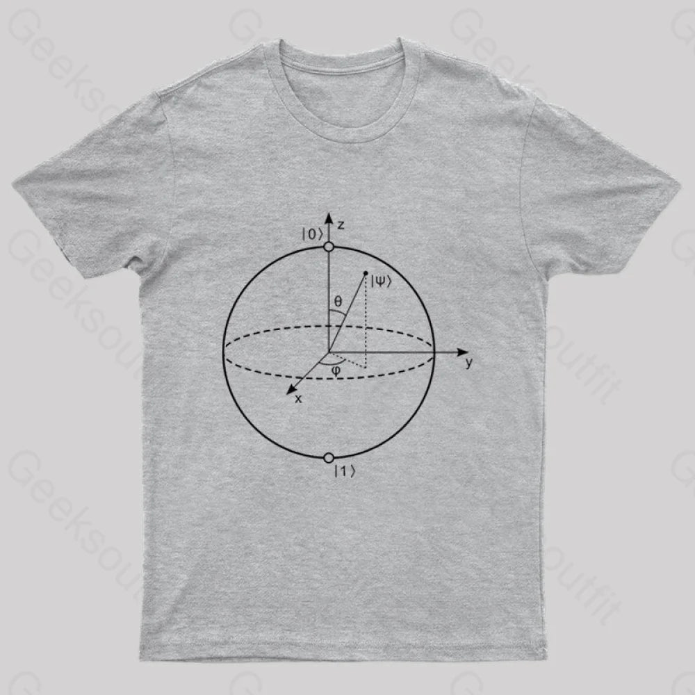 Bloch Sphere Geek T-Shirt Grey / S