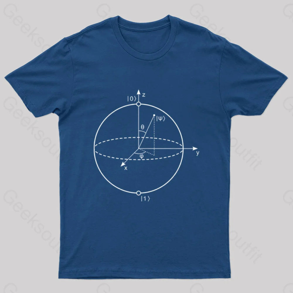 Bloch Sphere Geek T-Shirt Navy / S