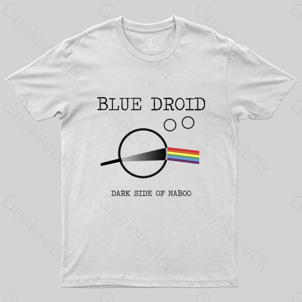 Blue Droid - Dark Side Of Naboo T-Shirt White / S