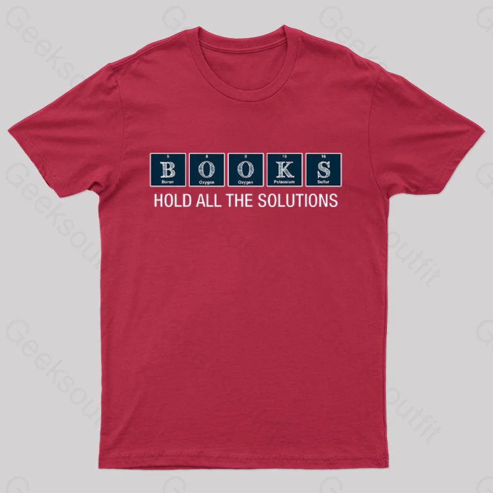 Book Chemistry Nerd T-Shirt Red / S