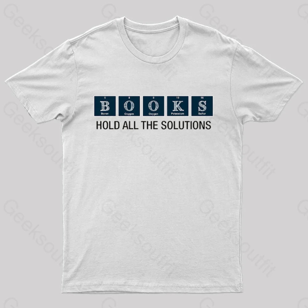 Book Chemistry Nerd T-Shirt White / S