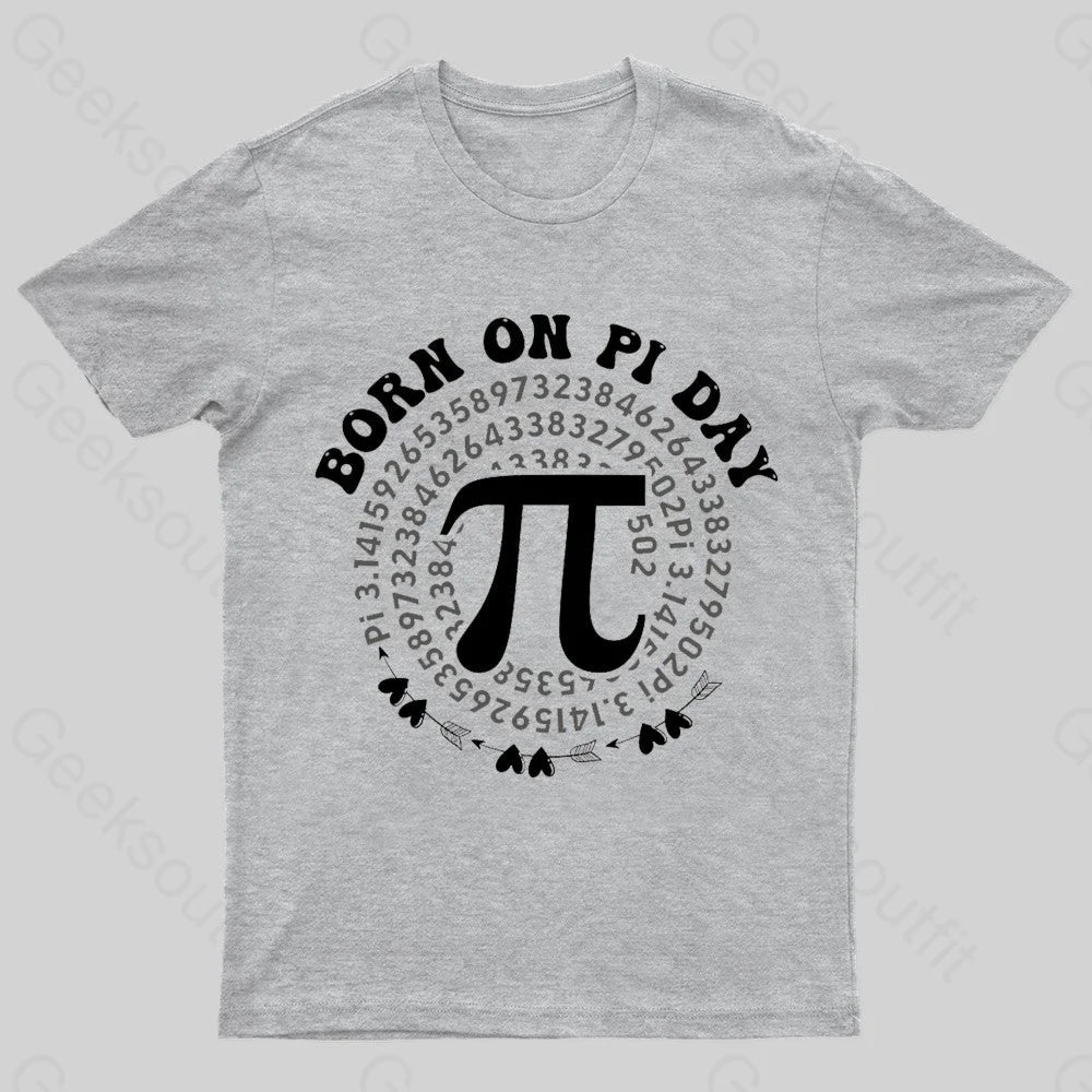 Born On Pi Day Nerd T-Shirt Grey / S