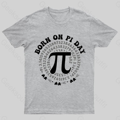 Born On Pi Day Nerd T-Shirt Grey / S