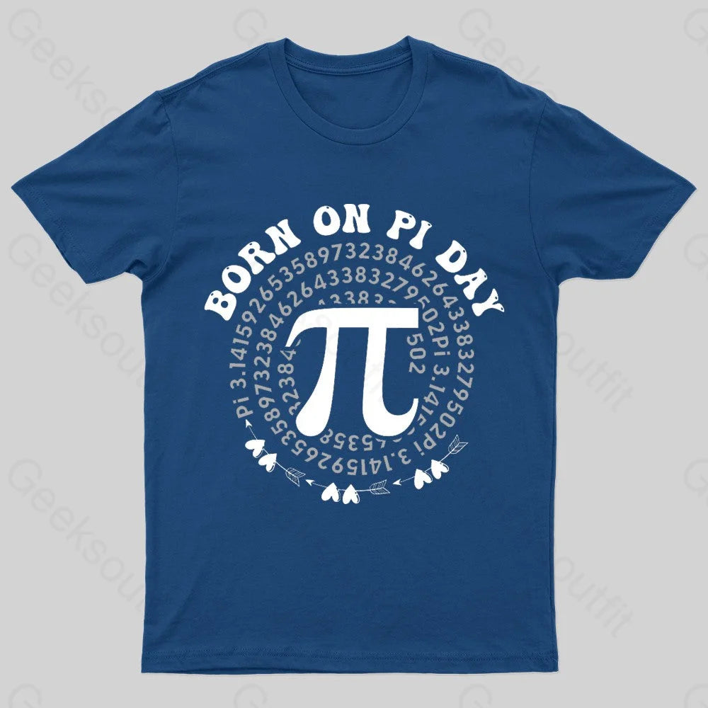 Born On Pi Day Nerd T-Shirt Navy / S