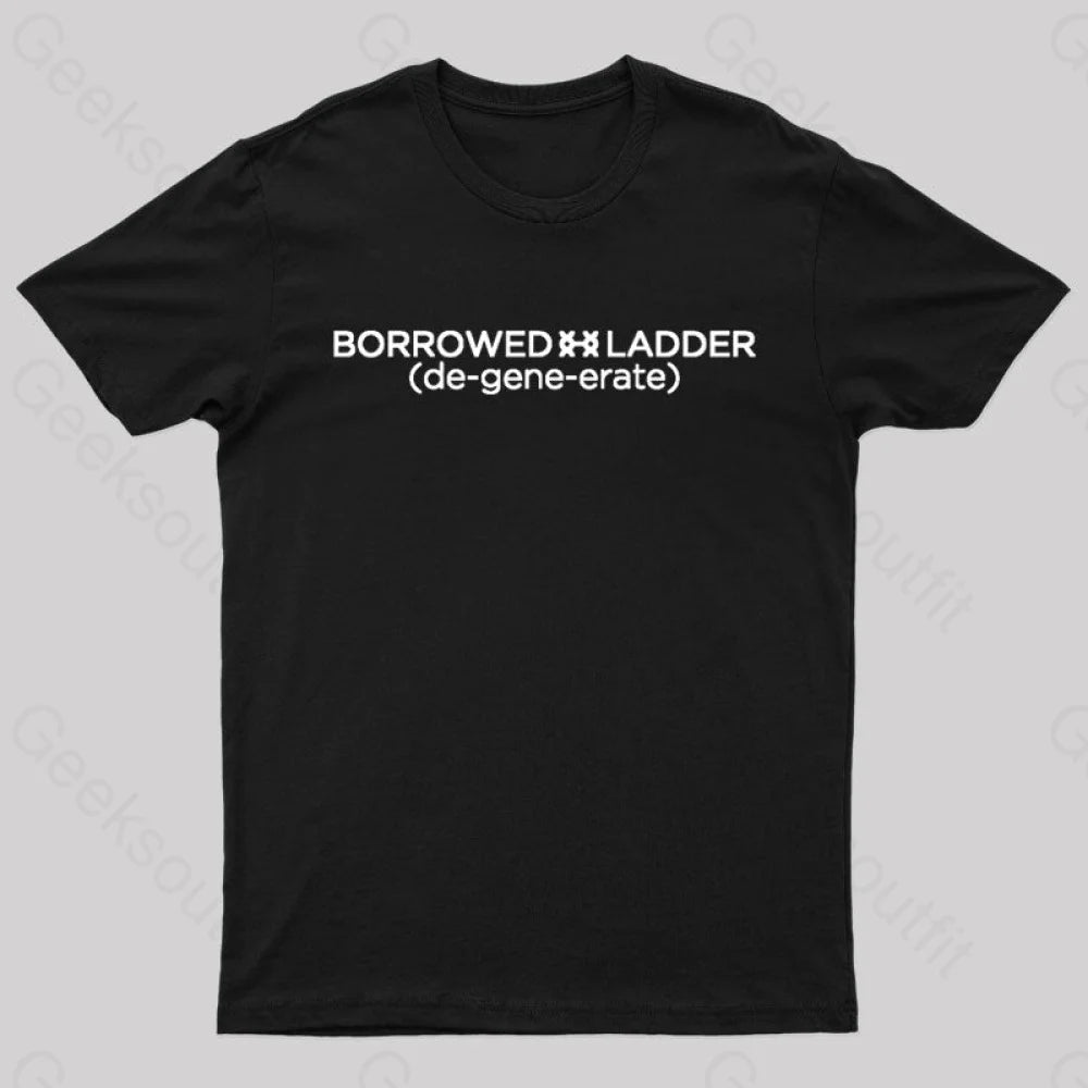 Borrowed Ladder Nerd T-Shirt Black / S