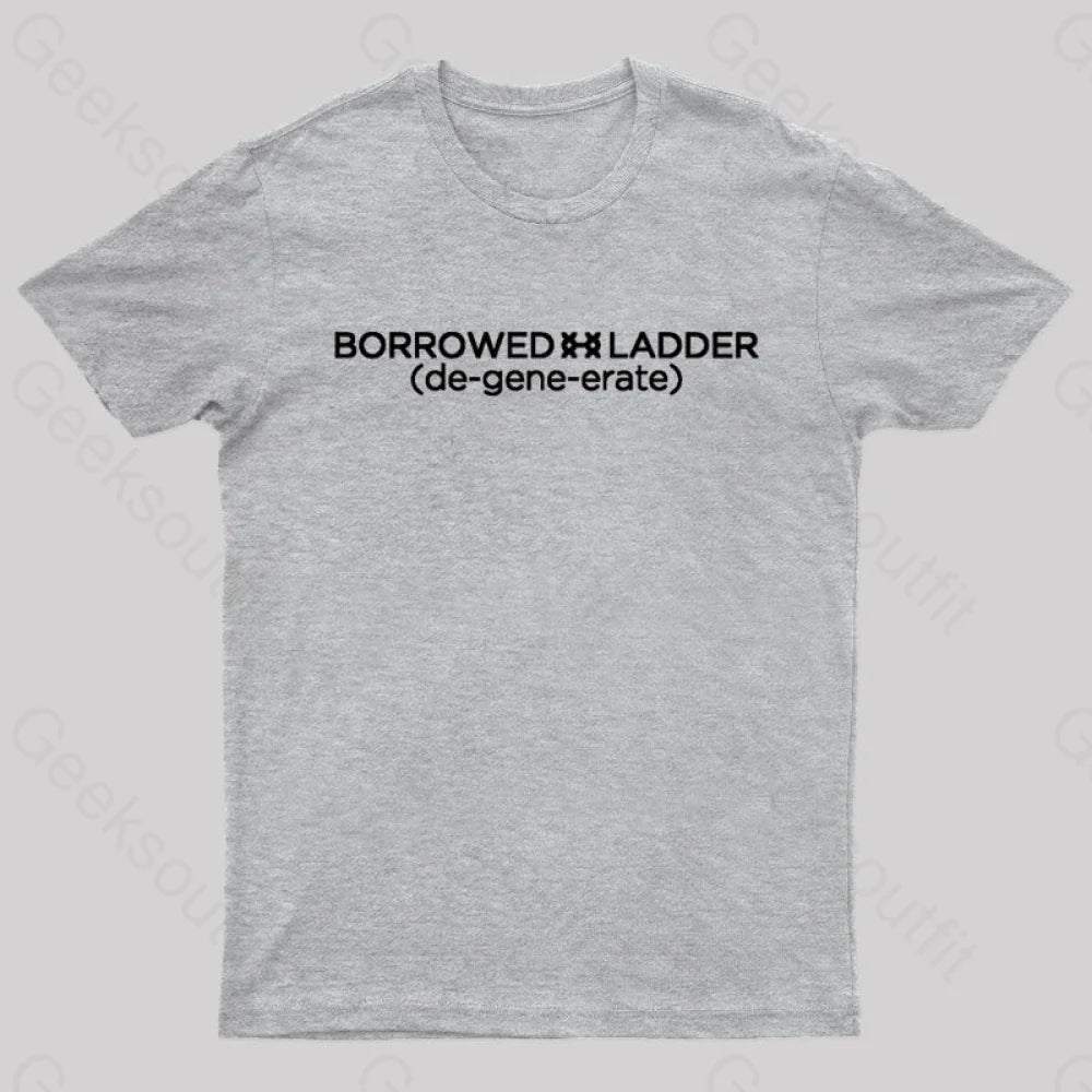 Borrowed Ladder Nerd T-Shirt Grey / S